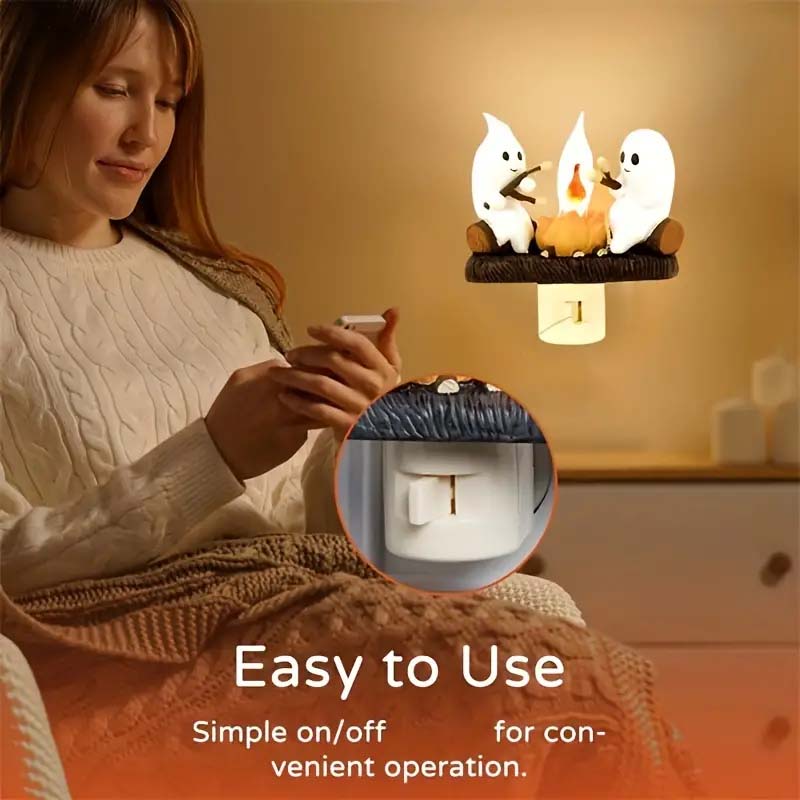 3D LED Ghost Campfire Flicker Flame Night Light.