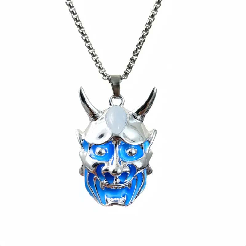 Luminous Ghost Mask Pendant Necklace