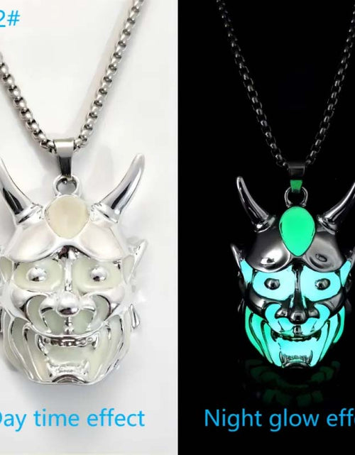 Load image into Gallery viewer, Luminous Ghost Mask Pendant Necklace
