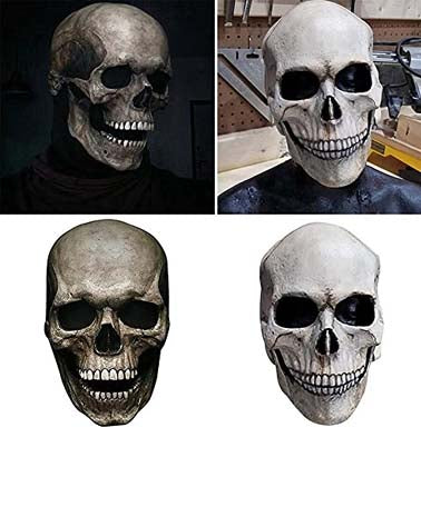 Realistic Full Head Skull Mask – Ultimate Halloween Costume Accessory