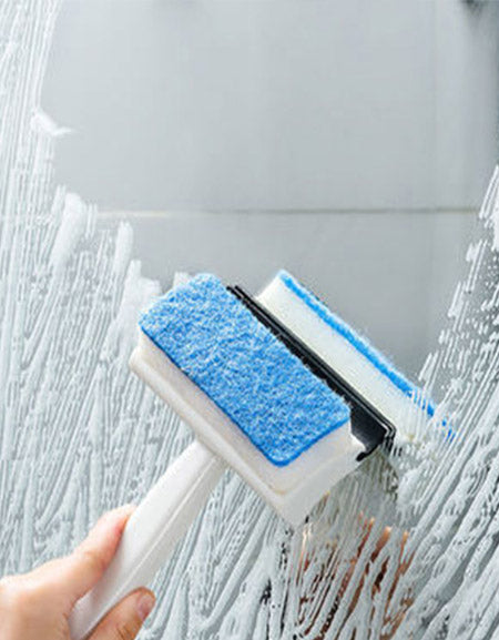 Hot Sale: SparkleSwift Double-Sided Glass Scraper - Effortless Bathroom Cleaning for Mirrors, Tiles, Windows Zydropshipping