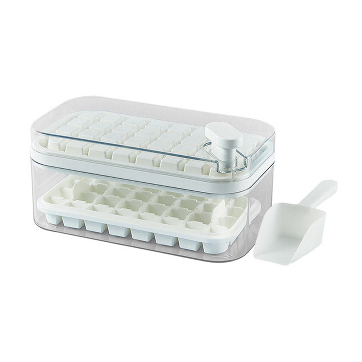 Ice Cube Tray Set - Nugget Ice with Storage, Stackable, Easy Release Zydropshipping