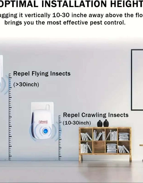 Load image into Gallery viewer, 4-Pack Ultrasonic Plug-In Insect Repellent - Non-Toxic Pest Control for Home &amp; Office
