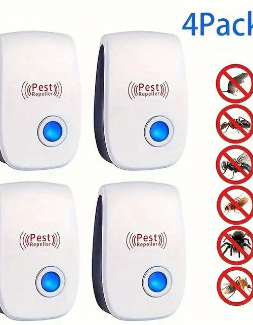 Load image into Gallery viewer, 4-Pack Ultrasonic Plug-In Insect Repellent - Non-Toxic Pest Control for Home &amp; Office
