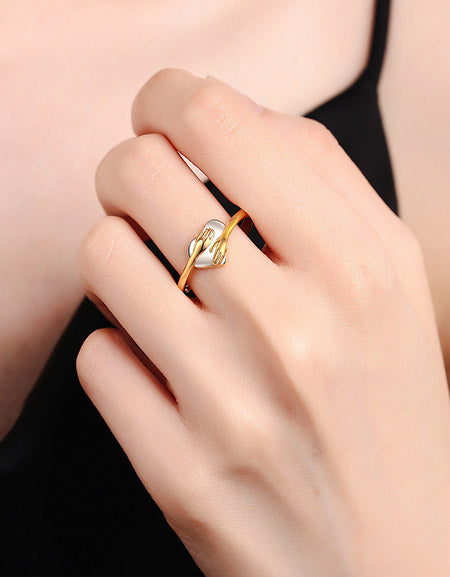 Load image into Gallery viewer, InfinityBond Double Hand Love Ring: Symbolizing Endless Connection Zydropshipping
