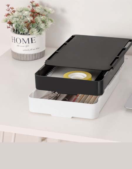 Load image into Gallery viewer, Invisible Under-Desk Storage Drawer: Large Capacity Pencil Box &amp; Office Stationery Rack - Drawer-Type Storage Solution for Organized Workspace Zydropshipping

