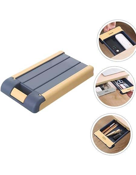 Invisible Under-Desk Storage Drawer: Large Capacity Pencil Box & Office Stationery Rack - Drawer-Type Storage Solution for Organized Workspace Zydropshipping
