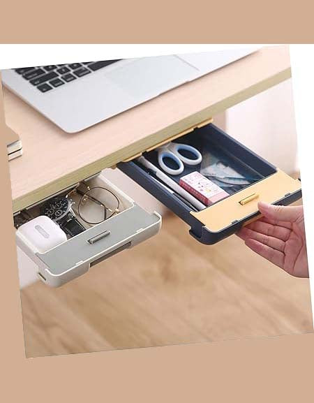 Load image into Gallery viewer, Invisible Under-Desk Storage Drawer: Large Capacity Pencil Box &amp; Office Stationery Rack - Drawer-Type Storage Solution for Organized Workspace Zydropshipping
