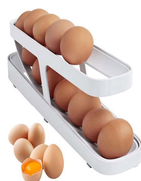 Jing Egg Storage Rack: Rolldown Dispenser Zydropshipping