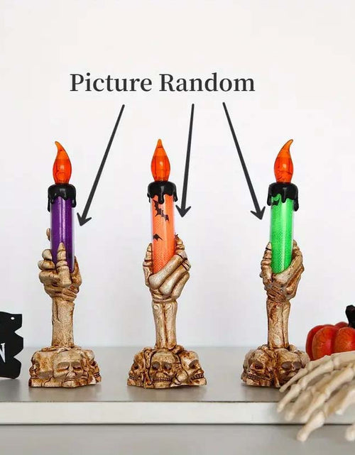 Load image into Gallery viewer, 3pcs Halloween LED Skull Candle Holders
