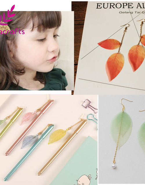 Load image into Gallery viewer, Lucia Crafts 36pcs /Bag Multi-Color Artificial Skeleton Leaf Dry Leaves Scrapbooking Girl DIY Material C0704 Zydropshipping
