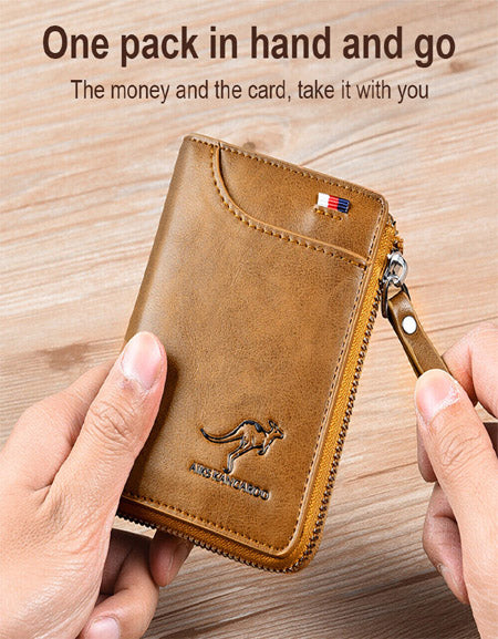 Load image into Gallery viewer, Luxury Men&#39;s Leather Wallet Safe - Elevate Your Style with Premium Security Zydropshipping
