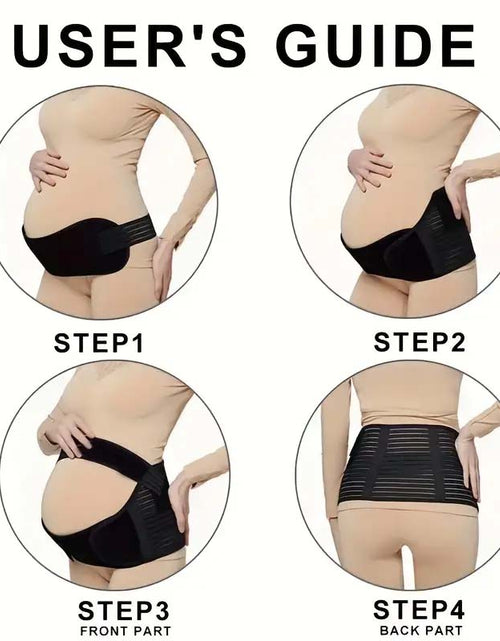 Load image into Gallery viewer, 3-in-1 Pregnancy Support Belt for Back, Pelvic &amp; Hip Pain (XL, Black)
