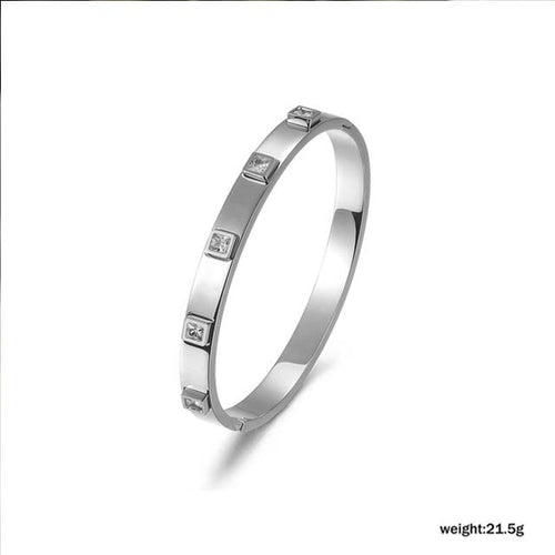 Load image into Gallery viewer, Metal Stone Hinged Bangle Zydropshipping

