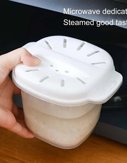 Load image into Gallery viewer, Portable White Microwave Rice Cooker
