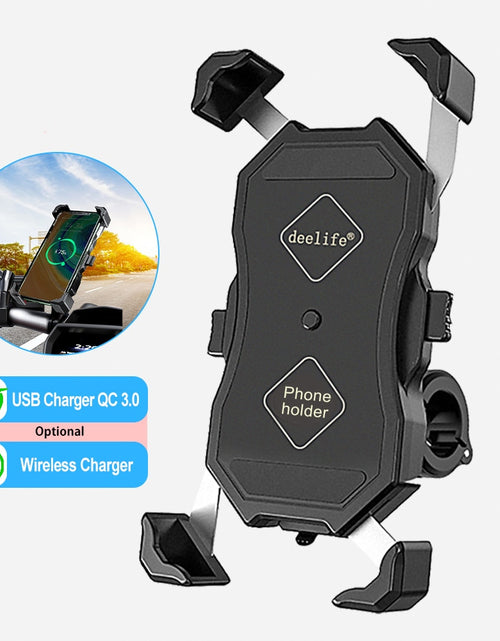 Load image into Gallery viewer, Motorbike and Motorcycle Phone Holder Wireless Charging for MotoX-Grip Zydropshipping
