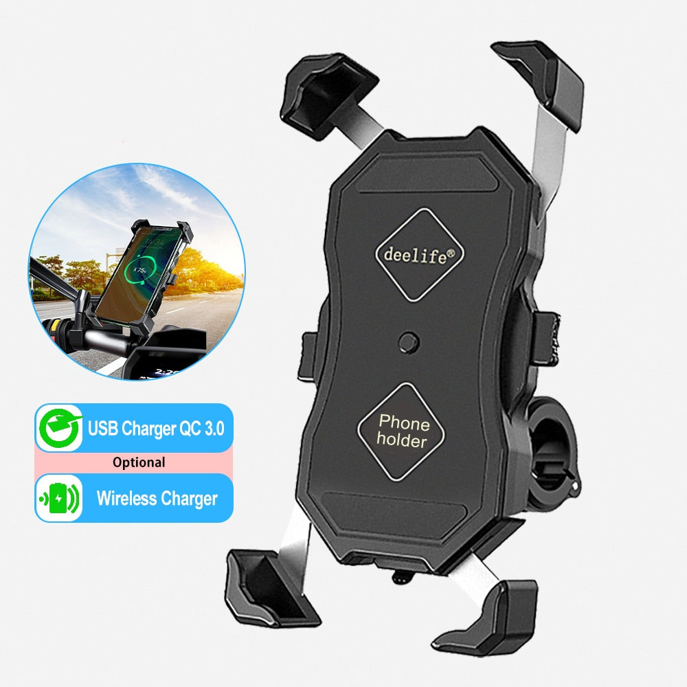 Motorbike and Motorcycle Phone Holder Wireless Charging for MotoX-Grip Zydropshipping