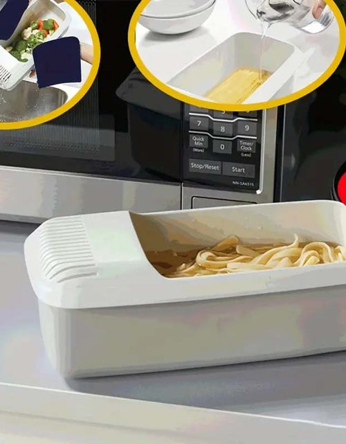 Load image into Gallery viewer, Microwave Pasta Cooker with Strainer
