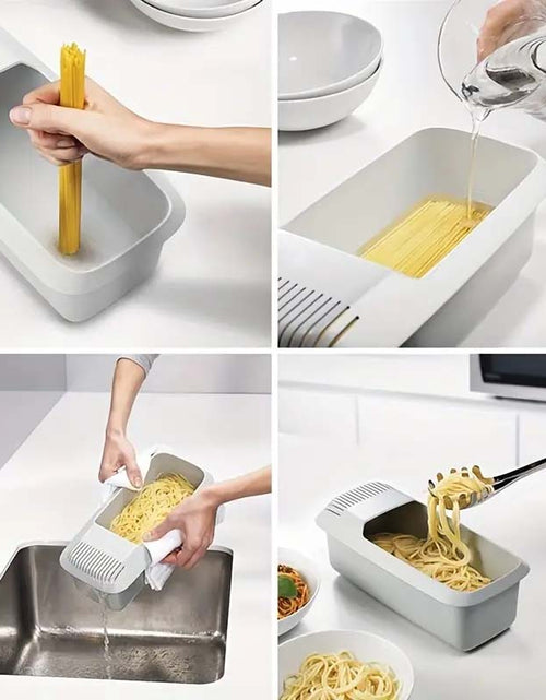 Load image into Gallery viewer, Microwave Pasta Cooker with Strainer
