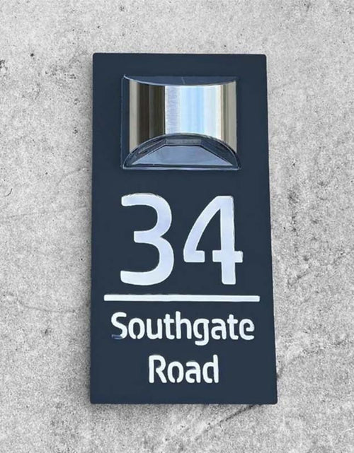 Load image into Gallery viewer, Personalized Solar House Number Plaque Custom LED Address Sign
