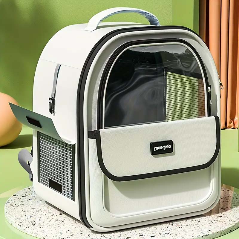 Transparent Space Capsule Pet Carrier - Stylish & Secure Travel Solution for Pets