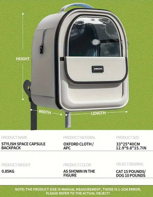 Load image into Gallery viewer, Transparent Space Capsule Pet Carrier - Stylish &amp; Secure Travel Solution for Pets
