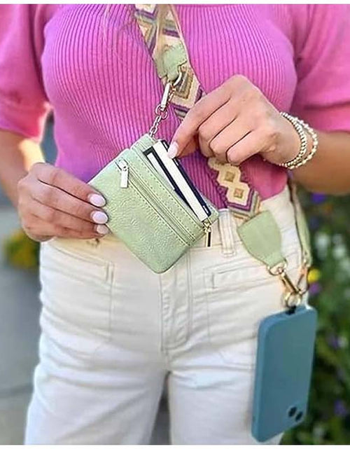 Load image into Gallery viewer, Clip and Go Phone Strap with Zippered Pouch and Crossbody Wallet
