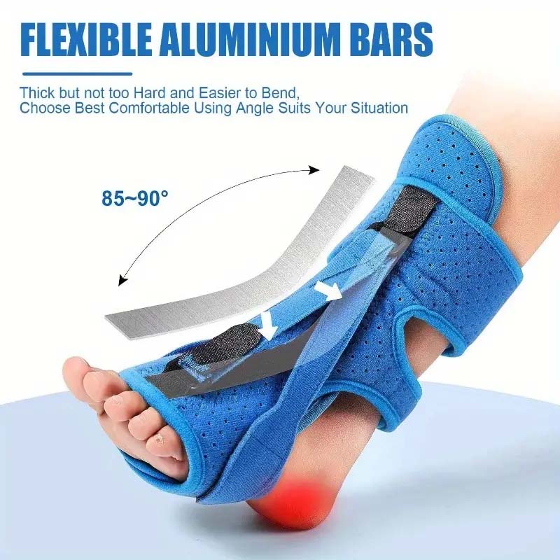 Plantar Fasciitis Night Splint Brace - Adjustable Support for Foot Drop & Achilles Tendonitis