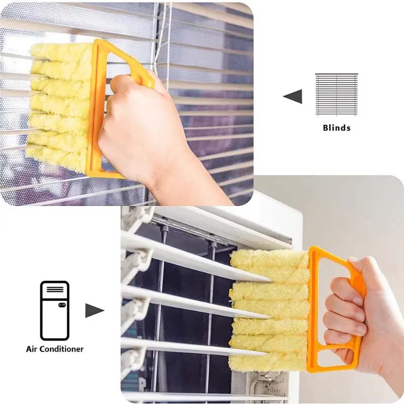 Portable Microfiber Window Cleaning Brush with Handle