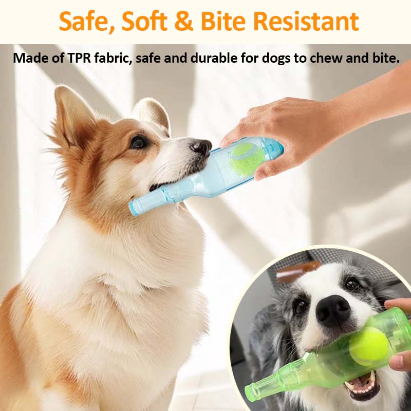 Interactive Squeaky Bottle Dog Toy: Enhance Playtime Fun