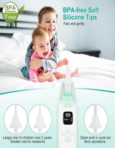 Load image into Gallery viewer, PowerSoothe Electric Baby Nasal Aspirator: Gentle and Effective Nose Cleaning for Infants Zydropshipping
