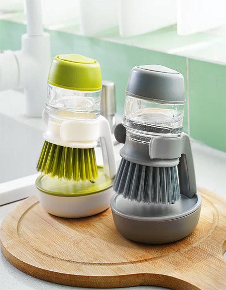 Premium Dishwashing Brush with Detergent Container Zydropshipping