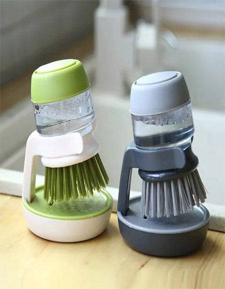 Premium Dishwashing Brush with Detergent Container Zydropshipping