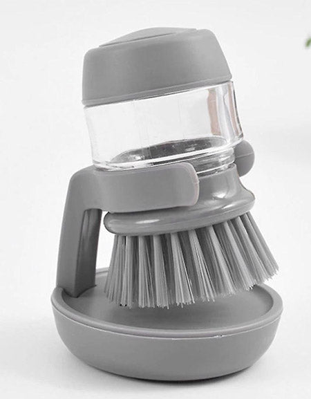 Premium Dishwashing Brush with Detergent Container Zydropshipping