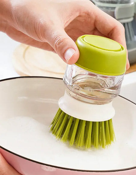 Premium Dishwashing Brush with Detergent Container Zydropshipping