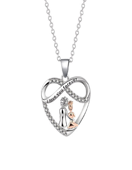 Load image into Gallery viewer, Radiant Love: Sterling Silver Heart Pendant Necklace - A Timeless Expression of Affection and Elegance Zydropshipping
