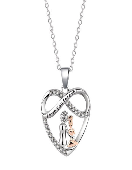 Load image into Gallery viewer, Radiant Love: Sterling Silver Heart Pendant Necklace - A Timeless Expression of Affection and Elegance Zydropshipping
