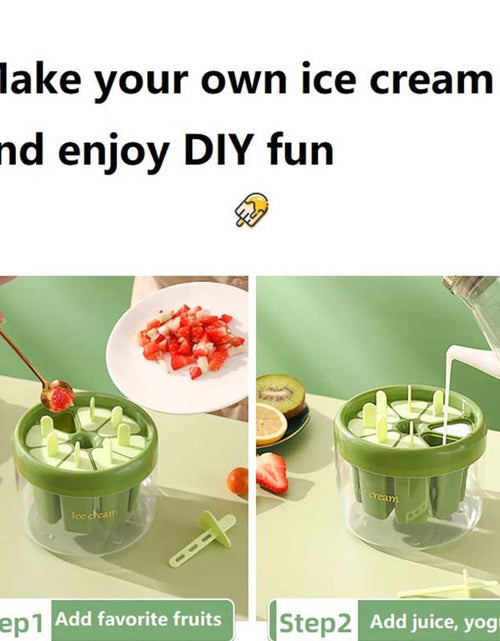 Load image into Gallery viewer, Reusable 8-Cavity Popsicle Mold Easy Release DIY Ice Cream Maker
