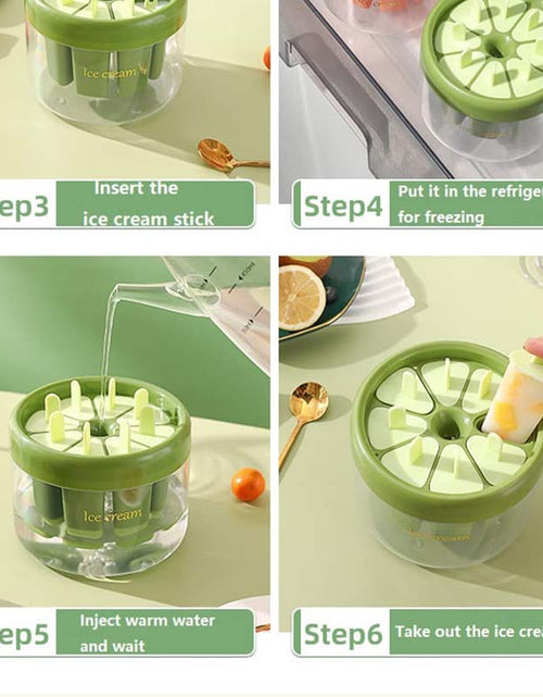 Load image into Gallery viewer, Reusable 8-Cavity Popsicle Mold Easy Release DIY Ice Cream Maker
