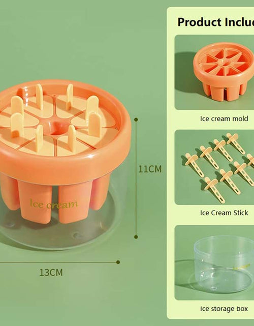 Load image into Gallery viewer, Reusable 8-Cavity Popsicle Mold Easy Release DIY Ice Cream Maker
