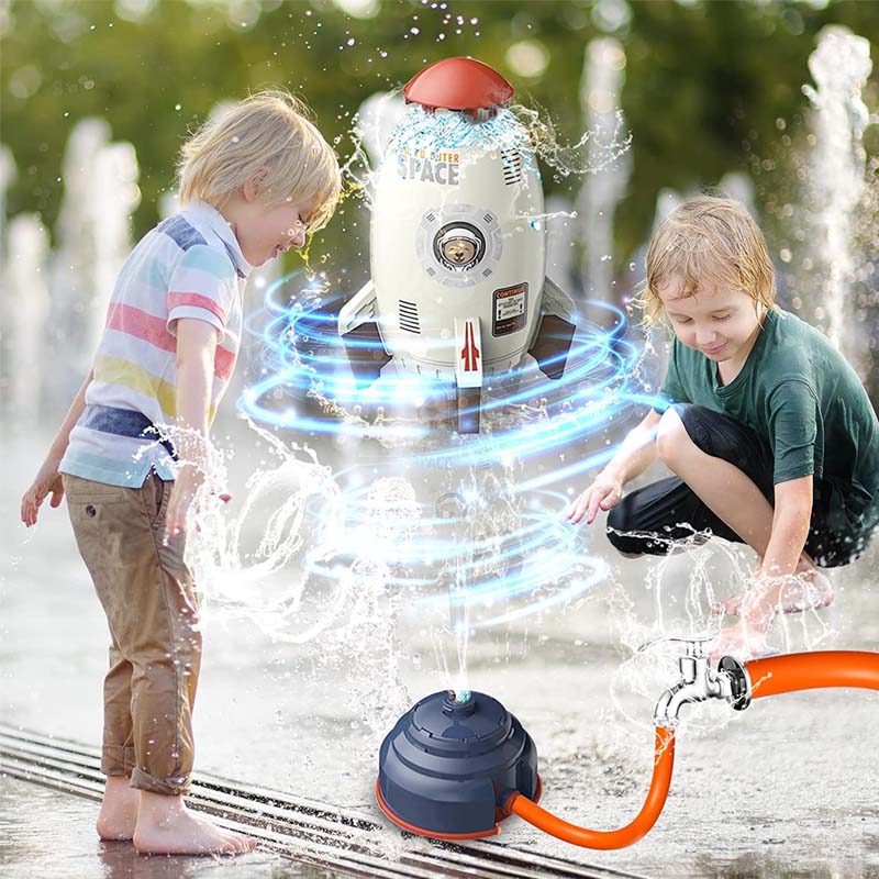 Rocket Launcher Water Sprinkler Toy Fun Outdoor Summer Gadget for Kids