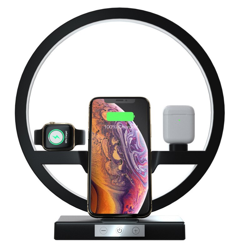 3-in-1 Wireless Charger Dock with LED Lamp Zydropshipping