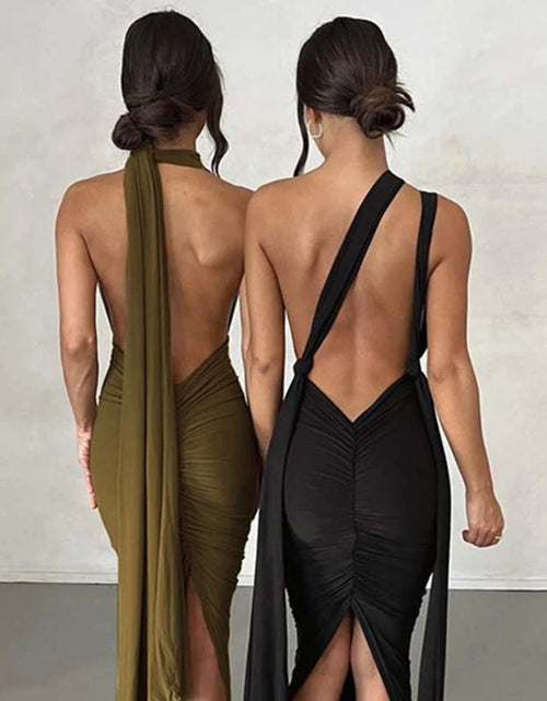 Load image into Gallery viewer, 2024 V-Neck Backless Sexy Dress for Women
