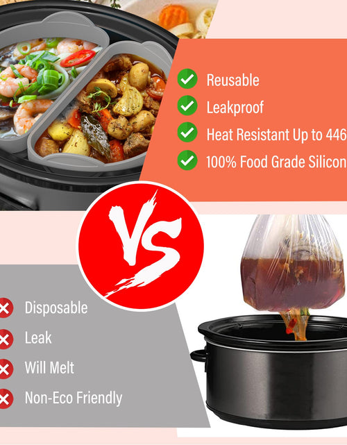 Load image into Gallery viewer, Silicone Slow Cooker Divider Liner - Reusable, Leakproof, Dishwasher Safe Zydropshipping
