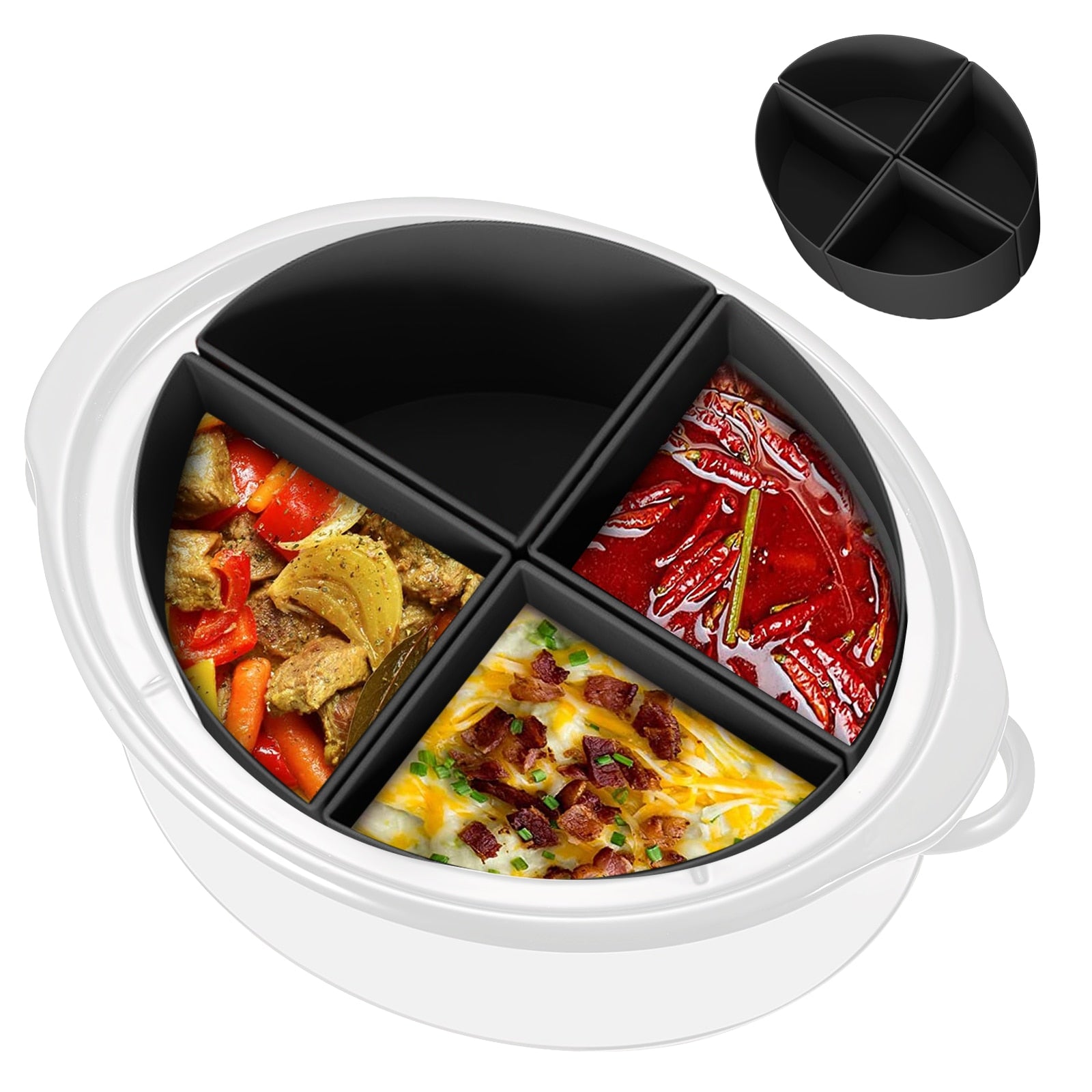 Silicone Slow Cooker Divider Liner - Reusable, Leakproof, Dishwasher Safe Zydropshipping