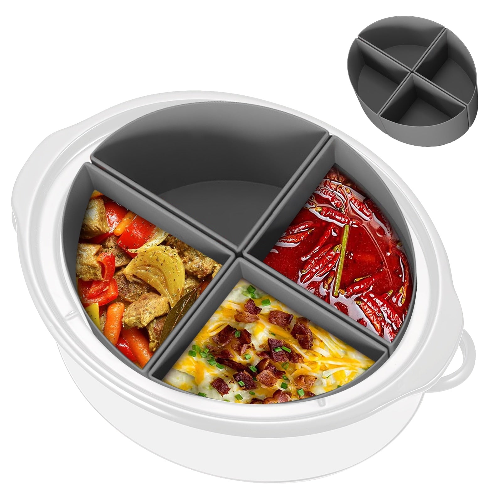 Silicone Slow Cooker Divider Liner - Reusable, Leakproof, Dishwasher Safe Zydropshipping