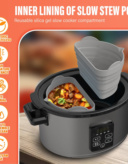 Load image into Gallery viewer, Silicone Slow Cooker Divider Liner - Reusable, Leakproof, Dishwasher Safe Zydropshipping
