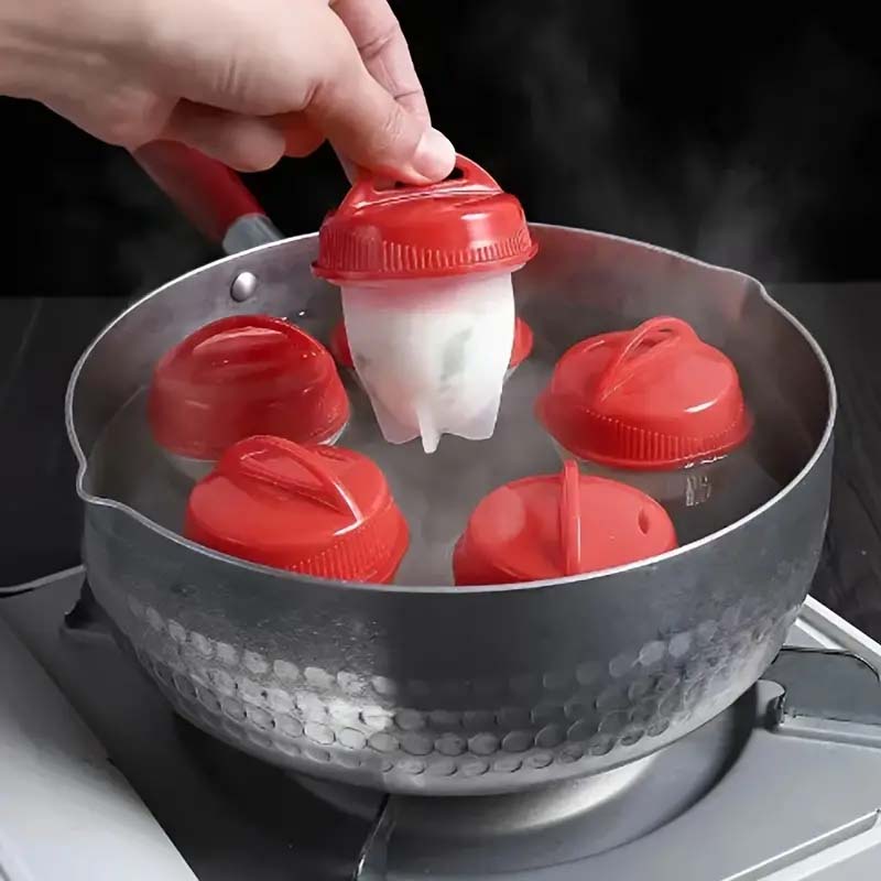 Non-Stick Silicone Egg Poachers - Perfectly Cooked Eggs