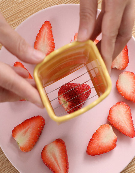 Load image into Gallery viewer, Stainless Steel Strawberry &amp; Banana Press: Creative Fruit Cutter for Kitchen Zydropshipping
