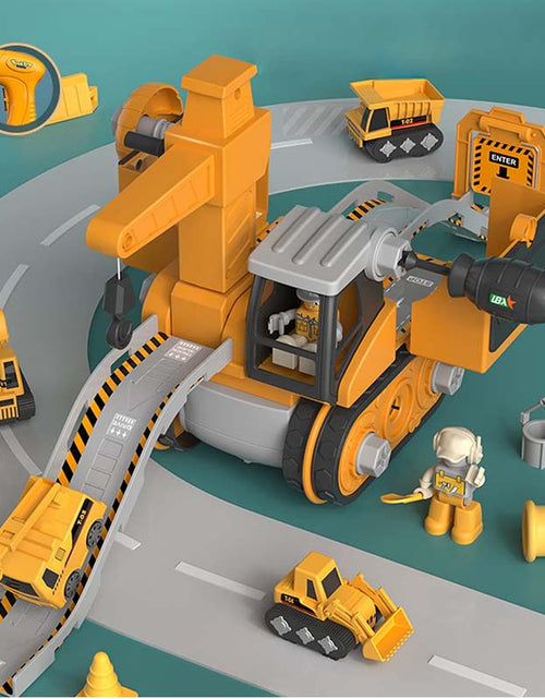 Load image into Gallery viewer, Kids Construction Vehicle Set: Crane Excavator Bulldozer Forklift
